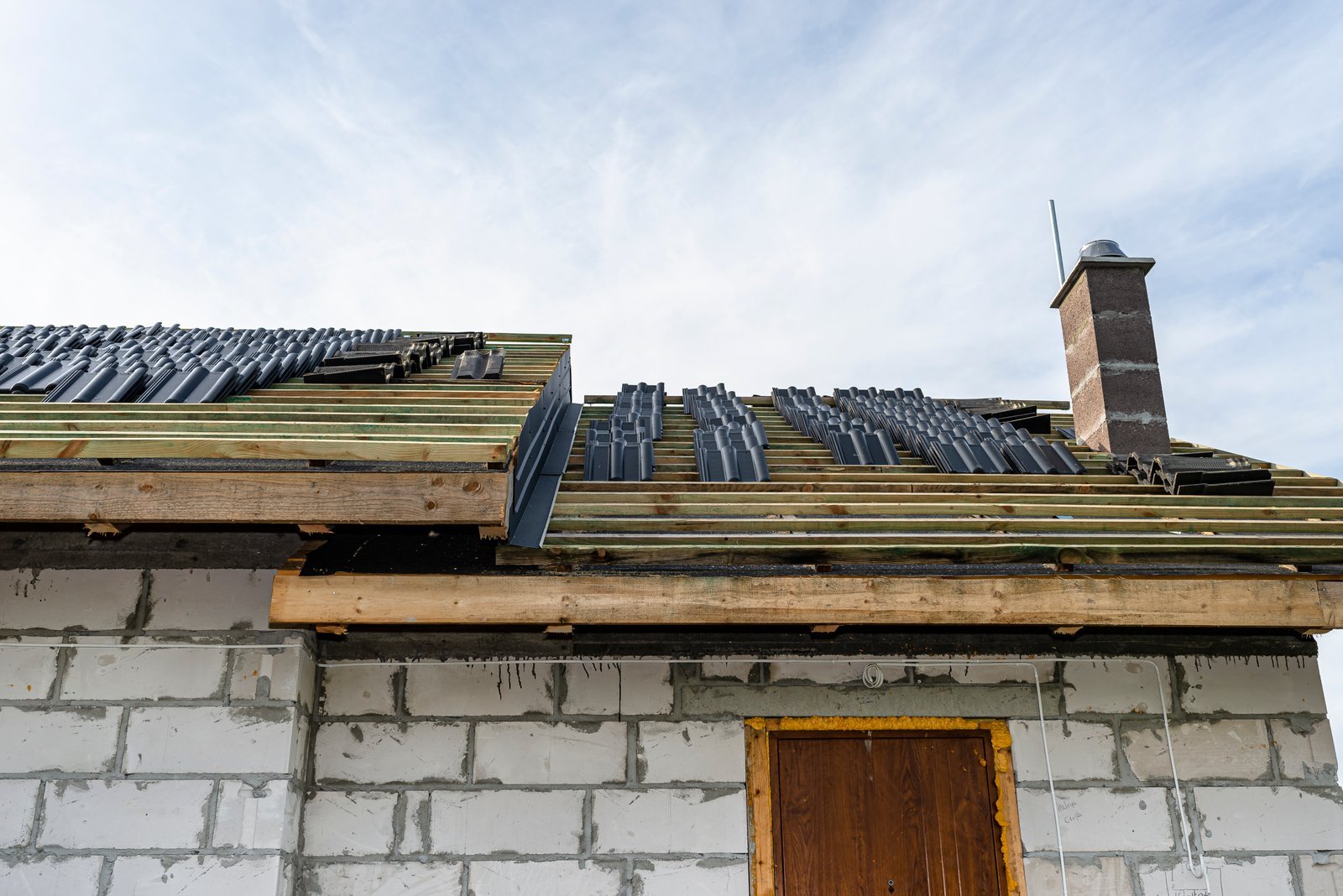 Dakwerkzaamheden op een woning